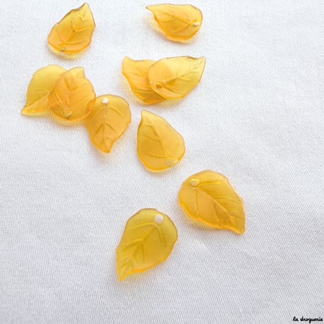Perle Glaçon feuille ronde | Perle 13x10 mm