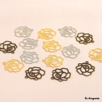 Perle Découpage rose granité | Perle 21 mm