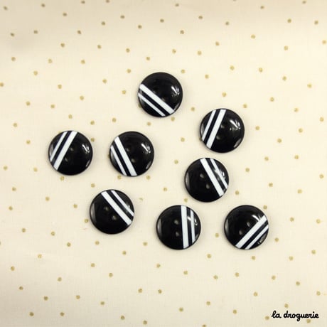 Bouton « Réglisse 2 traits » 15 mm