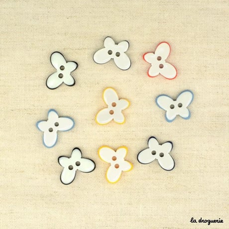 Bouton Stylisé papillon réversible 20 mm