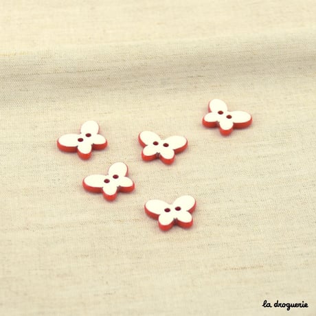 Bouton Stylisé papillon réversible 20 mm