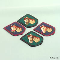 Ecusson Blason téte de cheval | Ecusson à thermocoller 48×40 mm