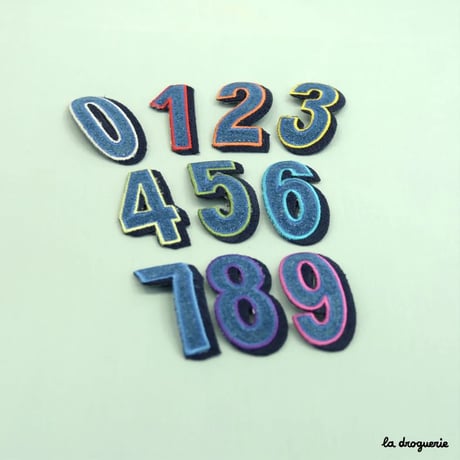 Ecusson Numéro | Ecusson à thermocoller 52 × 55 mm