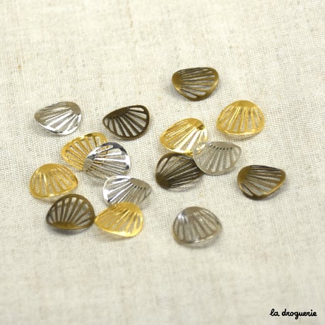 Perle Sequin ajouré façon coquille | Perle 13 mm