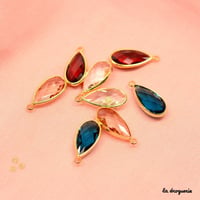 Perle transparente goutte « Coup de théâtre »24×10ｍｍ