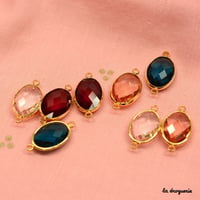 Perle transparente ovale « Coup de théâtre »25×13ｍｍ