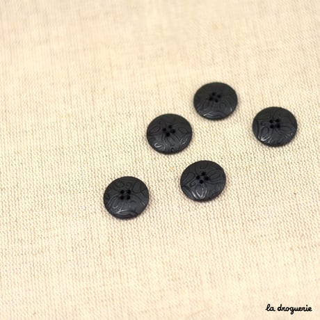 Bouton Lampyre arabesques noires | Bouton 18mm