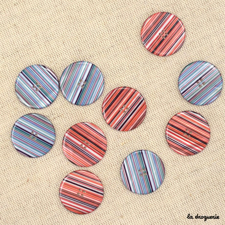Bouton Jeux de rayures facon Missoni | Bouton 25mm