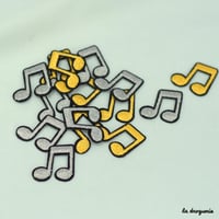 Ecusson Agrément Musique double croche | Ecusson á thermocoller 27x25 mm