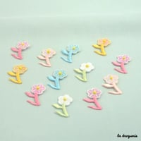 Ecusson Paillettes fleurette | Ecusson à thermocoller 28×20 mm