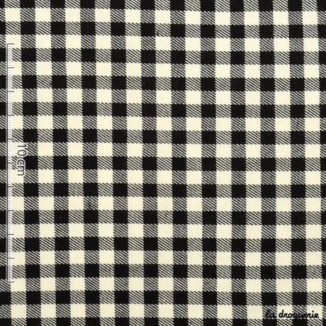 Tissu Vichy façon Lauren Bacall | 6 x 6 Noir/Ecru