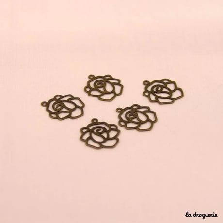 Perle Découpage rose granité | Perle 21 mm