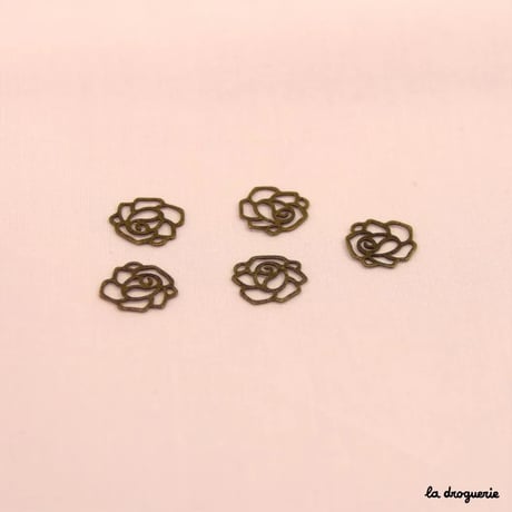Perle Découpage rose granité | Perle 13 mm