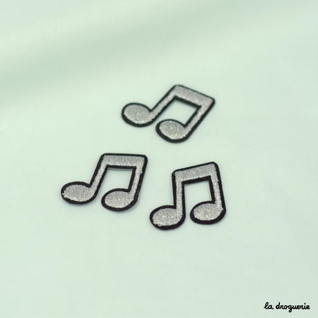 Ecusson Agrément Musique double croche | Ecusson á thermocoller 27x25 mm