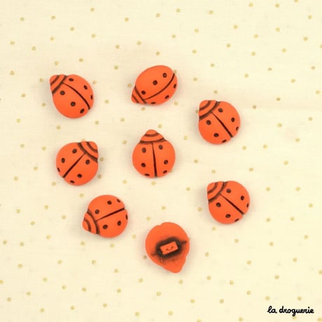 Bouton Coccinelle, la bête à pois 18 mm