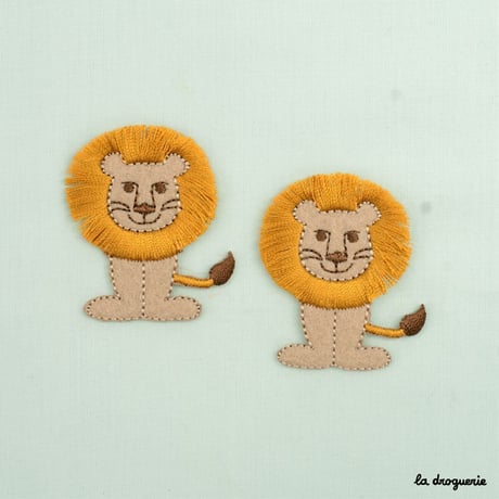 Ecusson en feutre « Zoo lion assis »