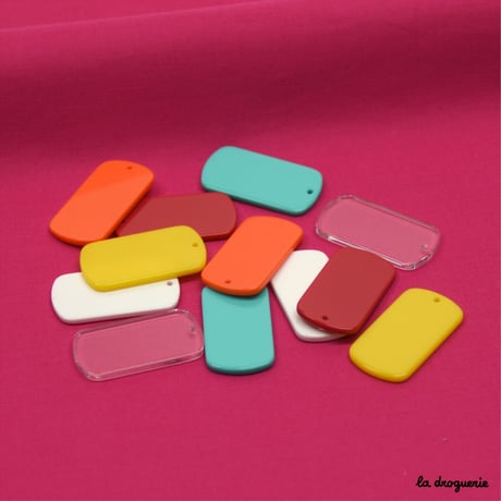 Perle « Imagine pendant rectangle » 38 mm de hauteur