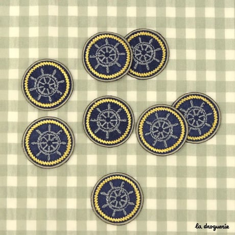 Ecusson Rond gouvernail 33 mm | Ecusson à thermocoller 33 mm