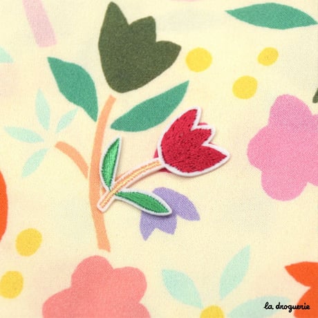 Ecusson “Marché aux fleurs 1 tulipe” 40×30mm