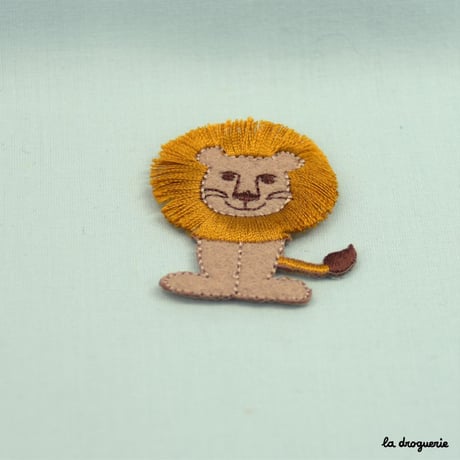 Ecusson en feutre « Zoo lion assis »