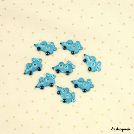 Bouton Drôle de bête souris à roulettes 15 mm