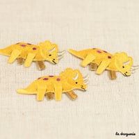 Ecusson Dino Tricératops | Ecusson à thermocoller 52×29 mm