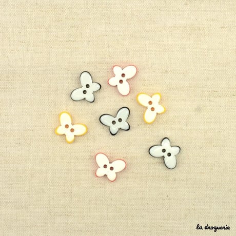 Bouton Stylisé papillon réversible 15 mm