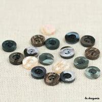 Bouton Marbré bourrelet 2 trous  | Bouton 13-12mm