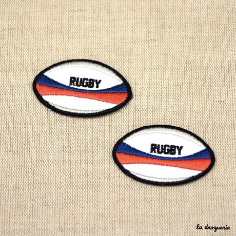 Ecusson Façon cuir rugby  Ecusson à thermocoller 52×32 mm