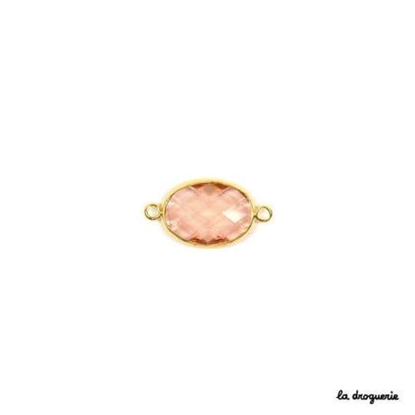 Perle transparente ovale « Coup de théâtre »25×13ｍｍ