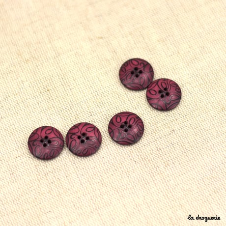 Bouton Lampyre arabesques noires | Bouton 18mm