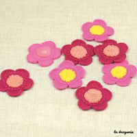 Ecusson Fun Flowers 45 mm | Ecusson à thermocoller 45 mm