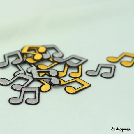 Ecusson Agrément Musique double croche | Ecusson á thermocoller 27x25 mm