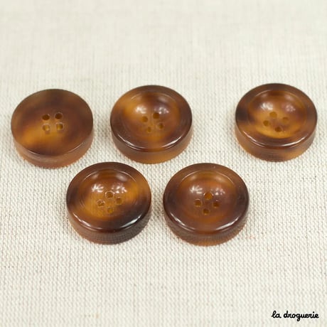 Bouton Ecaille évidé 4 trous | Bouton 27mm
