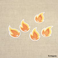 Ecusson Flamme  Ecusson à thermocoller 50×33 mm