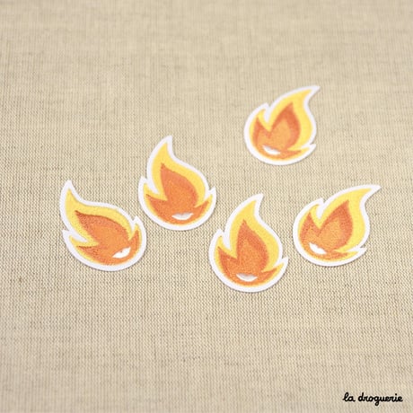 Ecusson Flamme  Ecusson à thermocoller 50×33 mm
