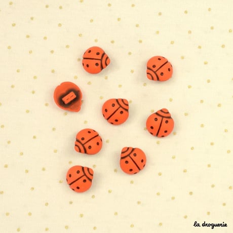 Bouton Coccinelle, la bête à pois 14 mm