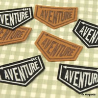 Ecusson Feutre Aventure 65 mm | Ecusson à thermocoller 65×41 mm