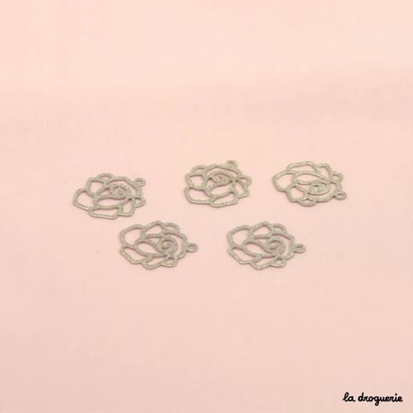 Perle Découpage rose granité | Perle 21 mm