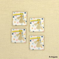 Ecusson Little rabbits 37 mm | Ecusson à thermocoller 37×37 mm