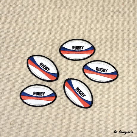 Ecusson Façon cuir rugby  Ecusson à thermocoller 52×32 mm