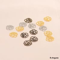 Perle Découpage rose granité | Perle 13 mm