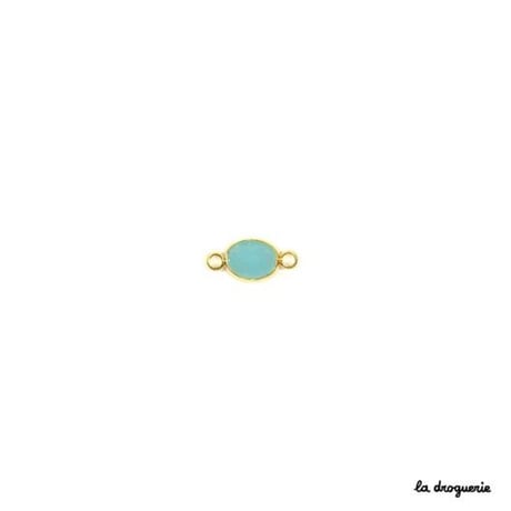 Perle opaline ovale « Coup de théâtre »14×7ｍｍ