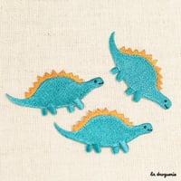 Ecusson Dino Stégosaurus | Ecusson à thermocoller 64×33 mm