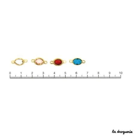 Perle transparente ovale « Coup de théâtre »14×7mm