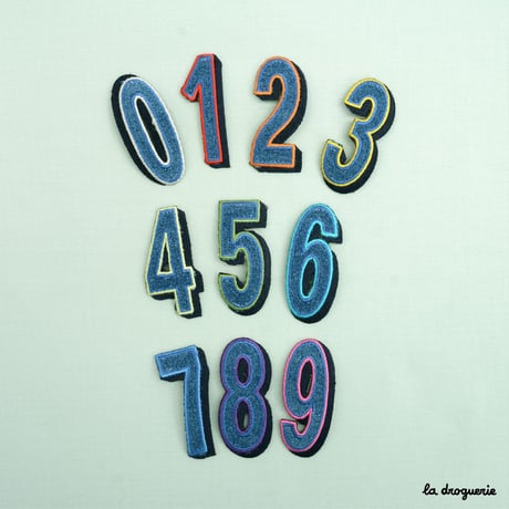 Ecusson Numéro | Ecusson à thermocoller 52 × 55 mm