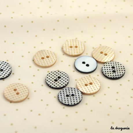 Bouton « Mini damiers pion » 18 mm