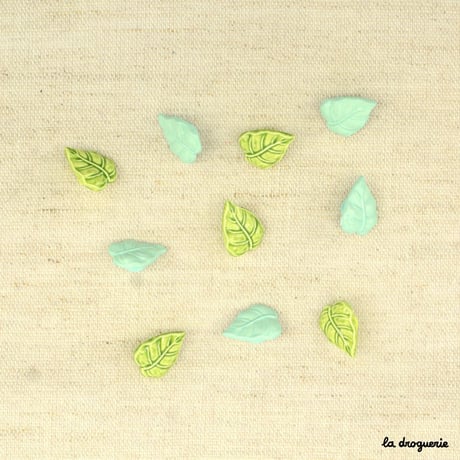 Bouton Clairière feuille 12 mm