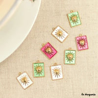 Perle Allure coeur soleil rectangle | Perle 22 x 15 mm