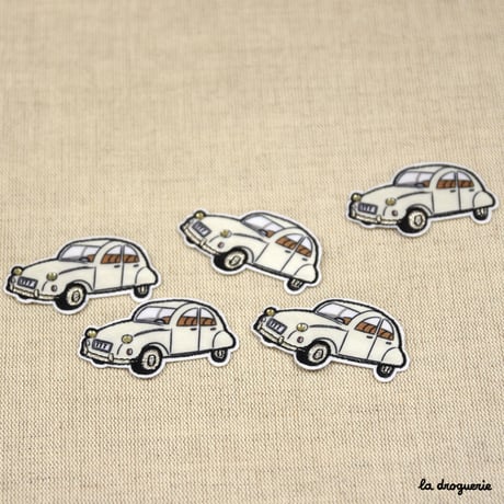Ecusson voiture 2 CV 53 mm  Ecusson à thermocoller 53 x 30 mm